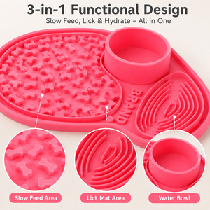 Custom Silicone Slow <b>Feeder</b> Dog Bowl with Lick Mat Non Slip Anti Choking Pet Feeding Bowl for Dogs <b>Cats</b> - Product Image 3