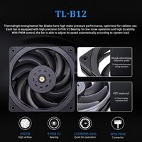 FROZEN Edge 360 Refroidisseur d'eau CPU liquide noir blanc avec ventilateur PWM de 120mm Spécifications de rangée froide noire de 360mm Thermalright