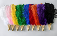 Grand éventail en plumes d'autruche blanches pour femmes, idéal pour costumes, spectacles, théières, fêtes, mariages, danse, accessoires de photographie et décorations.