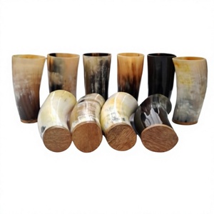 Tazas de Cuerno de Búfalo Hechas a Mano, Artesanía Natural, Pulimentadas, Rústicas, Decorativas, Juego de Vasos Duraderos, Coleccionables - Product Image 1