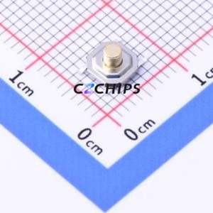 YTS-C005-2F Tactile Switch SMD-4P,5.2x5.2mm Switch Single Pole Single Throw Round Button 2.5N Vertical Mount - Product Image 1
