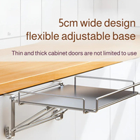 Support de rangement pliable en acier inoxydable pour casseroles, à suspendre sur comptoir de cuisine, porte de placard ou plan de travail, pour optimiser l'espace