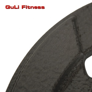 Plaques de poids <span class=keywords><strong>en</strong></span> <span class=keywords><strong>fonte</strong></span> Tri Grip <span class=keywords><strong>en</strong></span> gros avec 3 poignées, peinture noire <span class=keywords><strong>en</strong></span> poudre, <span class=keywords><strong>disque</strong></span> lesté solide - Product Image 4