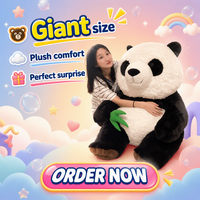 Ours géant chinois personnalisé, grande taille, peluche panda super douce en coton PP pour le soulagement du stress et les mariages