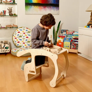 Ensemble table et chaise d'étude en bois Montessori pour enfants, autres meubles, environnement d'apprentissage pour enfants - Product Image 4