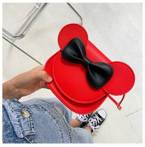 2025 yeni tasarım moda omuzdan askili çanta PU deri sevimli yay Mickey çantası karikatür pembe Minnie Crossbody çanta çanta çocuklar için - Product Image 1