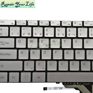 Teclado Español Plateado para Portátil <span class=keywords><strong>BMAX</strong></span> MaxBook <span class=keywords><strong>Y13</strong></span> MB30010010 XK-HS205 RT132HS X390G, Teclados de Repuesto con Retroiluminación - Product Image 4