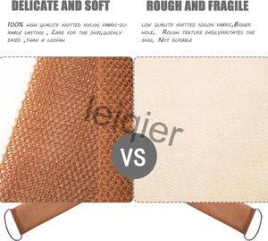 Éponge de bain exfoliante personnalisée avec logo, en filet africain, pour le corps et le visage – Essentiels de douche - Product Image 3