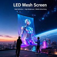 Écran LED en maille monté sur drone, affichage flexible en vol, écran publicitaire transparent pour la promotion mobile