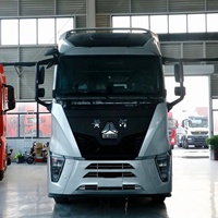 Новый серебристый тяжелый дизельный автоматический коммерческий тягач 4х2 Yellow River X7 460 л.с. с пневматической подвеской сиденья, Евро-6, левый задний руль