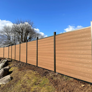 Panneaux de clôture en composite <span class=keywords><strong>bois</strong></span>-plastique (WPC) style classique, imperméables et ignifuges pour jardins et espaces extérieurs modernes - Product Image 1