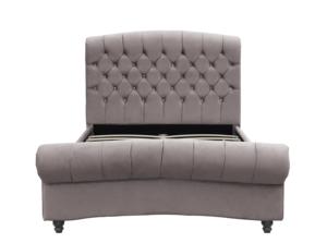 Commercio all'ingrosso di New <span class=keywords><strong>Blu</strong></span> di Colore di Alta Slitta <span class=keywords><strong>Testata</strong></span> con Bottoni Di Cristallo Tessuto In Velluto Doppio Uphostery <span class=keywords><strong>Letto</strong></span> - Product Image 4