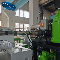 Ligne de production d'extrusion de granulés de plastique à vis simple à double étage avec alimentateur latéral industriel