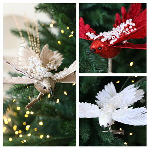 LINGKAI Luxury Artificial Hummingbird Hanging Christmas <b>Tree</b> <b>Ornament</b> for Christmas Scene Xmas <b>Tree</b> Displays - Product Image 4