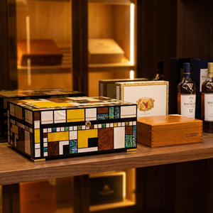 Humidor <span class=keywords><strong>de</strong></span> <span class=keywords><strong>Cedro</strong></span> Lacado <span class=keywords><strong>de</strong></span> Estilo Vintage con Termómetro y Humidificador, <span class=keywords><strong>de</strong></span> Lujo, para Mesa, Capacidad para 100 Cigarros, <span class=keywords><strong>Precio</strong></span> <span class=keywords><strong>de</strong></span> Fábrica JH - Product Image 6