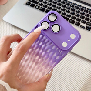 Funda Protectora para Teléfono Móvil con Degradado de Doble Color, Transpirable y Resistente a Impactos, para iPhone 12 13 14 15 16 17 Pro Max, Carcasa Trasera de TPU y PC - Product Image 2