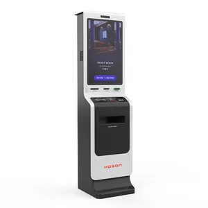 Máquina de kiosk inteligente, de metal 27 polegadas, impressora inteligente, interativa, impressão, pagamento automático, máquina de kiosk