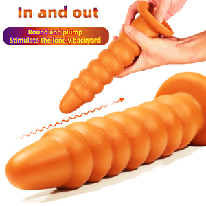 Dildo dalla forma speciale, in silicone di alta qualità, con potenti ventose, adatto a molteplici scenari. - Product Image 2