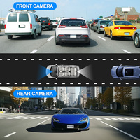 Caméra de tableau de bord 4K double objectif 3,16 pouces IPS WiFi GPS TS Stream Type-C ADAS BSD G-Sensor DVR pour voiture OEM/ODM MOQ 1 H2 2160P