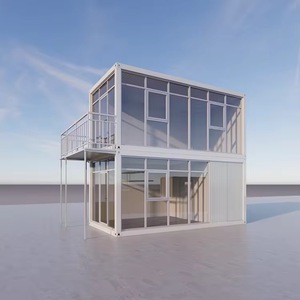 Sang trọng văn phòng hiện đại Thiết kế nhỏ Bảng điều chỉnh Modular nhà Stackable có thể gập lại Glass <span class=keywords><strong>container</strong></span> nhà làm bằng thép Sandwich Panel - Product Image 3