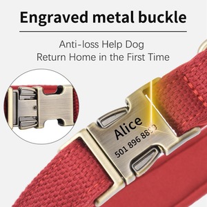 Adjustable <b>Dog</b> <b>Collar</b> Webbing Lining Small Medium Size Pet <b>Collar</b> For <b>Dogs</b> - Product Image 3
