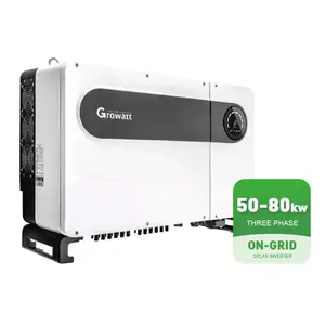 Hot Verkoop Growatt Max 50 ~ 80ktl3 Lv 50kw 60kw 70kw 80kw Op Grid Solar Mpp 3 Fase Omvormer Met Wifi