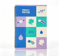 Carnet de notes et agenda personnalisable à spirale avec motif à carreaux et option de logo personnalisé