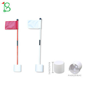 Ensemble de drapeaux de golf en plastique de 4 pouces avec tige détachable pour la pratique du putting - Product Image 1