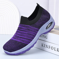 Chaussures de sport et de randonnée décontractées respirantes à coussin d'air pour femmes, grandes tailles, populaires à l'international