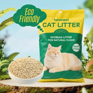 Échantillons Gratuits Haisen Litière pour Chat Écologique Certifiée ISO9001, Biodégradable, 6L 10L, à Forte Agglomération, à Base de Soja et de Maïs, Tofu Broyé, Très Absorbante - Product Image 1