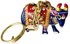 Animal llavero de Metal clave cadena Animal llavero elefante de caballo y vaca pato Animal anillo esmalte trabajo clave pequeño regalo - Product Image 3