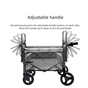 Xe đẩy em bé cho cặp song sinh bên cạnh tán kép với ngả cá nhân và lưu trữ 4 chỗ có thể gập lại 0-3 tuổi - Product Image 4