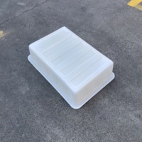 Grand bac de stockage en plastique de qualité alimentaire pour tendon de bœuf, boîte rectangulaire pour produits cuits, PE épais pour poisson, tortue, aquaculture, Oxford peu profond