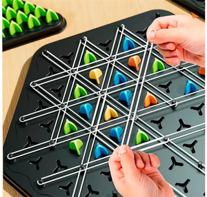 Jeu de puzzle de bureau en forme de triangle avec échecs en chaîne et échecs à élastique, jeu d'échecs pour enfants, entraînement à la réflexion cérébrale - Product Image 3