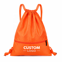 Sac à cordon personnalisé imperméable unisexe en polyester, sac de shopping, sac promotionnel avec logo, sac cadeau, sac de sport, sac à dos