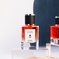 Flacon de parfum en verre vide de 30 ml, 50 ml, 100 ml, forme carrée, flacon pulvérisateur de parfum lourd avec bouchon rond noir en forme de cylindre