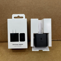 Chargeur rapide USB-C PD 45W original pour S25/S24/S23 avec câble rétractable et pliable, protection OVP, prise US pour téléphone portable
