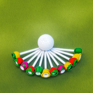 Tee de Golf Ecológico con Forma de Fruta de 83mm, Creativo, de Plástico, de Alta Calidad, Modelo HYT-27, Personalizable con su Marca - Product Image 1
