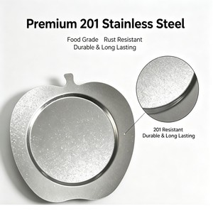 Assiette Rond en Acier Inoxydable Rétro, Assiette à Pâtes, Assiette de Barbecue, Assiette Décorée Effet Vieilli, Assiette de Table Occidentale, Assiette à Dessert, Assiette à Gâteau, Assiette à Os - Product Image 3