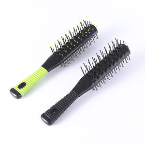 <span class=keywords><strong>Brosse</strong></span> à cheveux démêlante personnalisée à <span class=keywords><strong>double</strong></span> ventilation, manche en plastique, massage, en nylon, pour cheveux bouclés - Product Image 6