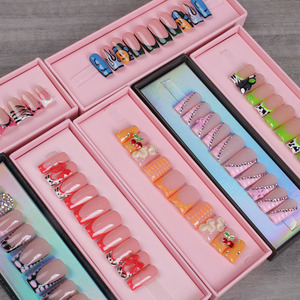 Miễn Phí Vận Chuyển Sang Trọng Tùy Chỉnh Dày Acrylic Móng Tay Thạch Handmade Nhãn Hiệu Riêng Báo Chí Nhân Tạo Móng Tay Thiết Kế Độc Đáo - Product Image 5