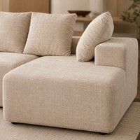 Canapé modulaire sectionnel OEM Cloud Couch, convertible en lit, de luxe, en forme de U, sans armature, compressé, pour appartement, décoration de salon, ODM