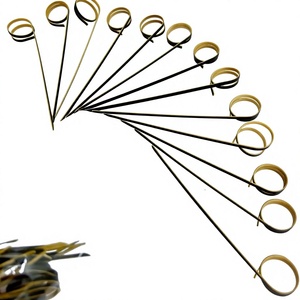 Palillos de Bambú en Espiral con Diseño de Nudo Flexible, Hechos a Mano, para Decorar Bebidas, Aperitivos y Accesorios de Hostelería - Product Image 1