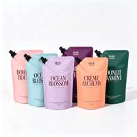 Pochette souple mate personnalisée avec bec verseur pour recharge de diffuseur à bâtonnets, emballage de liquides parfumés et d'huiles essentielles – Fabrication OEM