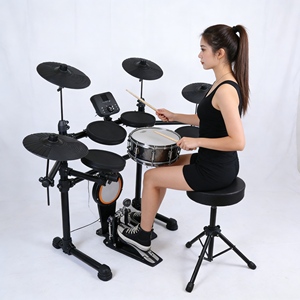 <span class=keywords><strong>Batterie</strong></span> Électronique de Haute Qualité <span class=keywords><strong>Batterie</strong></span> Électronique Portable avec <span class=keywords><strong>Double</strong></span> Basse pour la Pratique à Domicile et les Répétitions de Groupe - Product Image 2