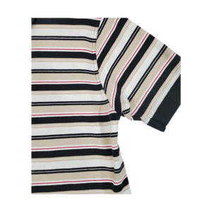 Polo de Manga Corta con Múltiples Rayas y Cuello en Contraste - Product Image 3