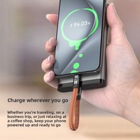 Kabel Data Pengisian Cepat 240W 22cm Kulit Baru dengan Tali Kulit, Kabel USB Portable Kepala Bullet
