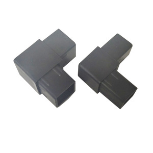 Conector de esquina cuadrado de plástico 25x25 20x20 30x30 negro, duradero, para muebles, soporte de esquina para estantes - Product Image 1