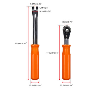 Jeu d'outils de réglage des freins pneumatiques, clé à cliquet carrée de 5/16 pouces avec poignée TPR pour réparation automobile - Product Image 2