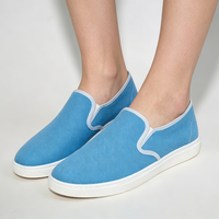 Sepatu Anti-Statik ESD Sol SPU Biru Lembut Dapat Digunakan Kembali, Ringan, Untuk Ruang Bersih, Pekerjaan Bengkel, Konstruksi